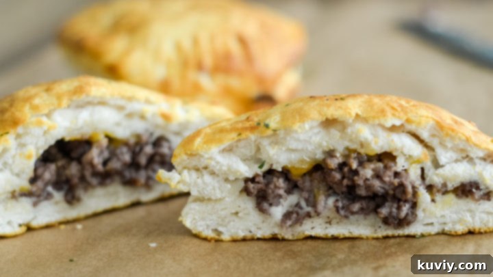 Air Fryer Cheeseburger Pockets
