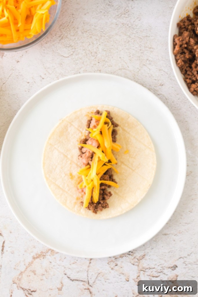 Crispy Air Fryer Beef and Bean Taquitos 4 air fryer taquitos