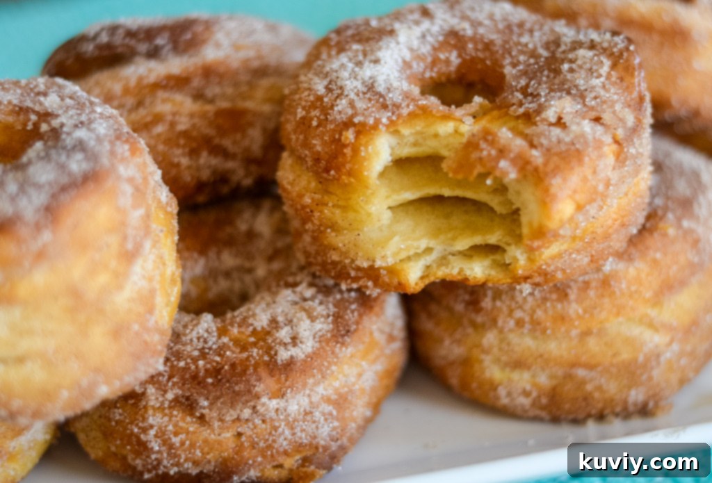 air fryer cinnamon sugar donuts in a bowl, ready to be served
