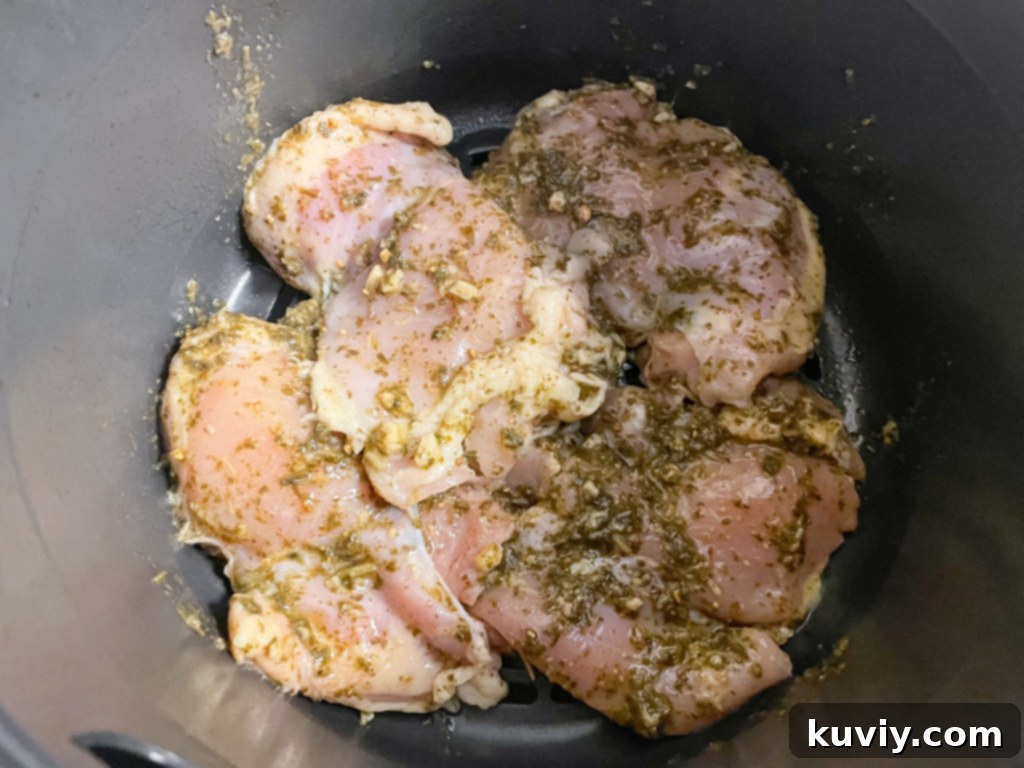 air fryer chicken pesto