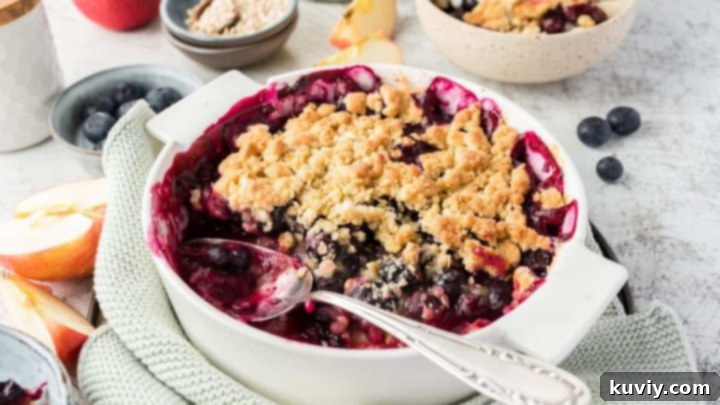 Air Fryer Blueberry Crumble