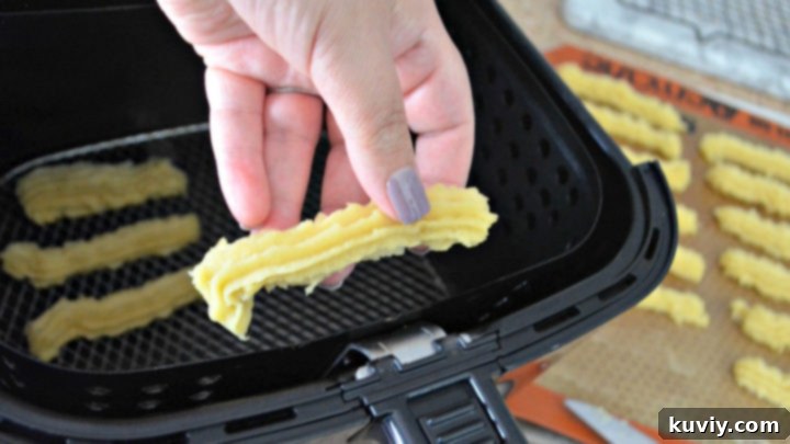 Homemade Cinnamon Sugar Churros Using the Air Fryer