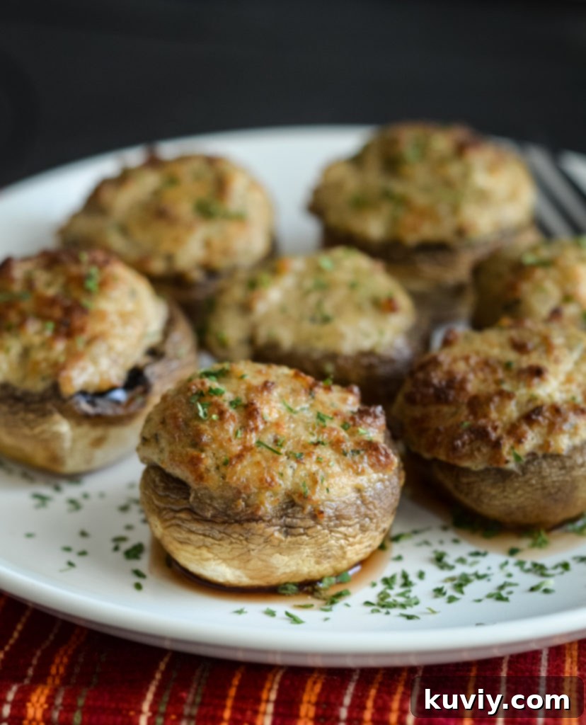 Crispy Air Fryer Stuffed Mushrooms 2 air fryer stuffed mushrooms