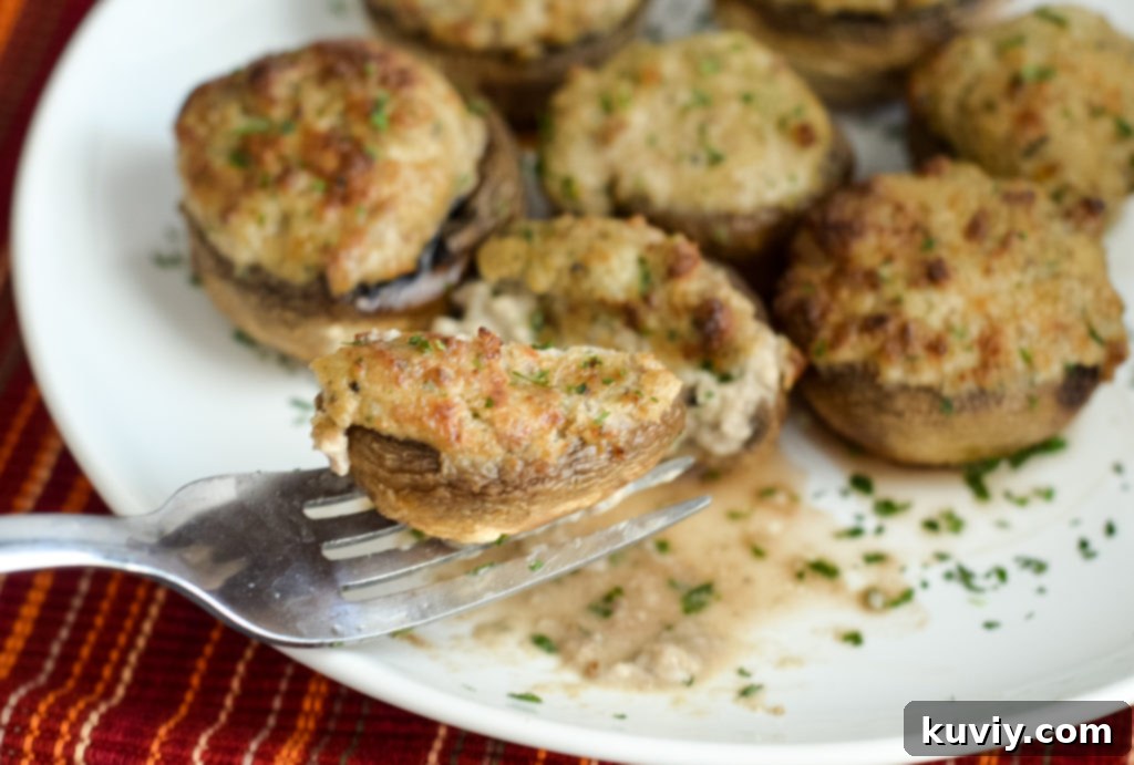 Crispy Air Fryer Stuffed Mushrooms 6 air fryer stuffed mushrooms