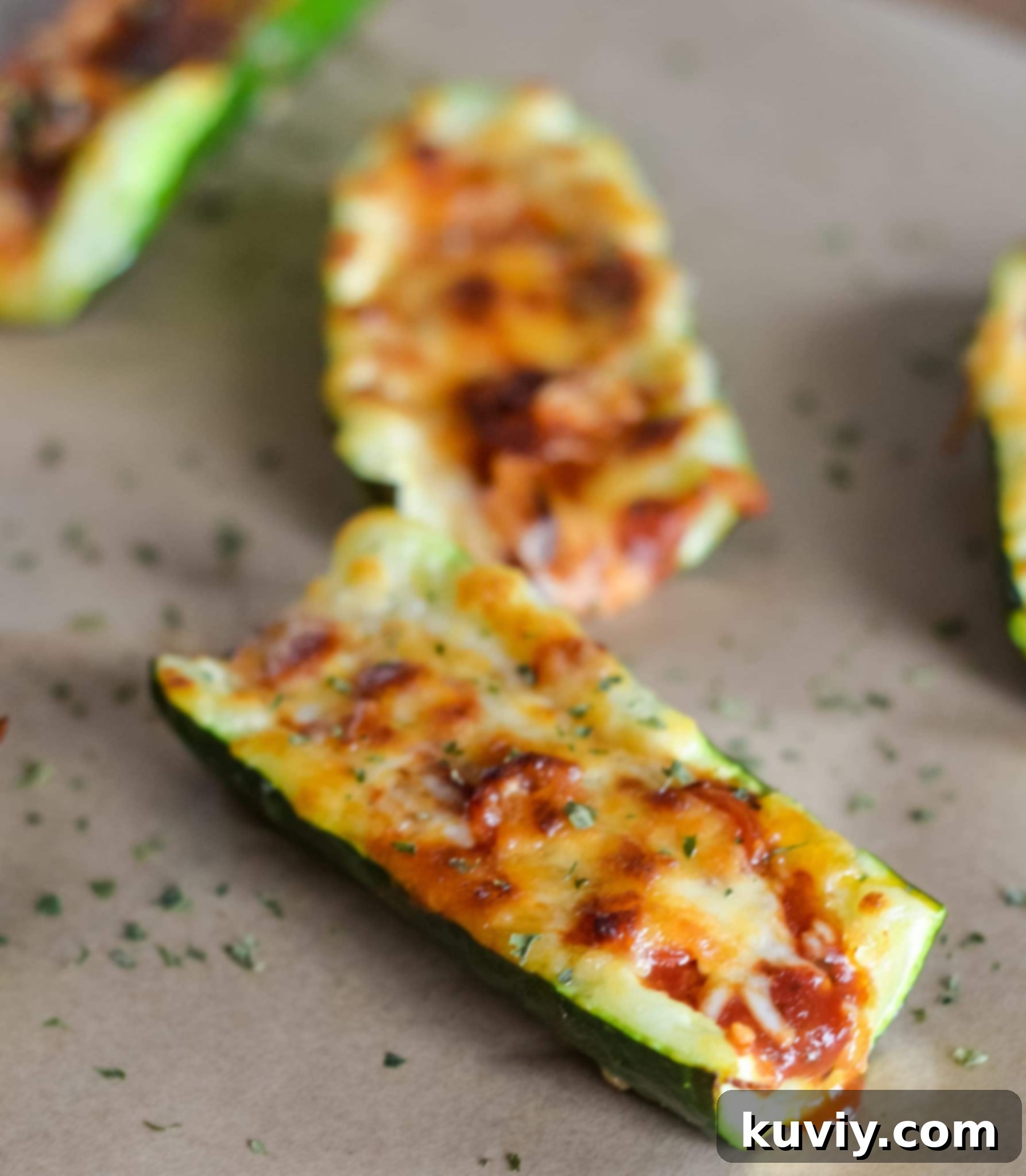 Air Fryer Zucchini Pizza Boats (Ninja Foodi)