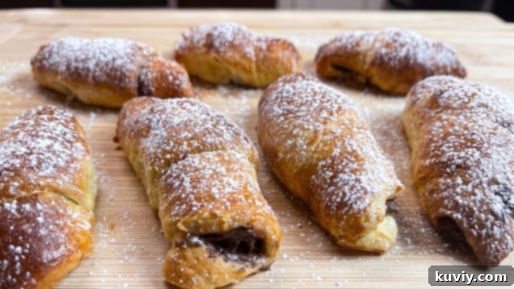 Air Fryer Chocolate & Nutella Crescent Rolls