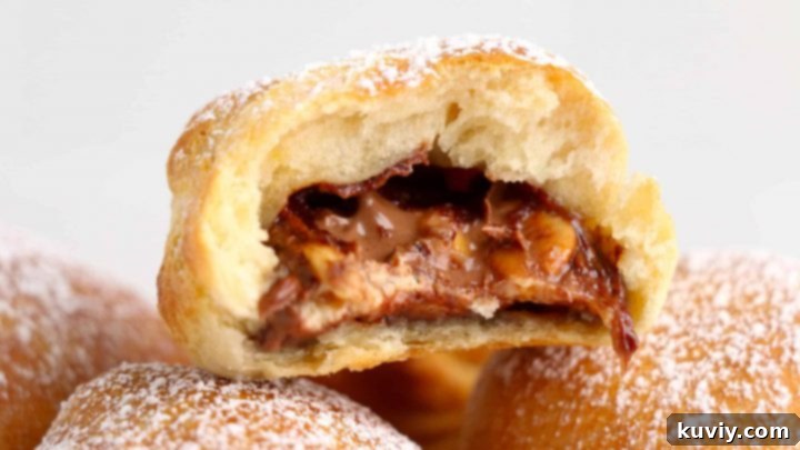 Air Fryer Snickers made with crescent roll dough