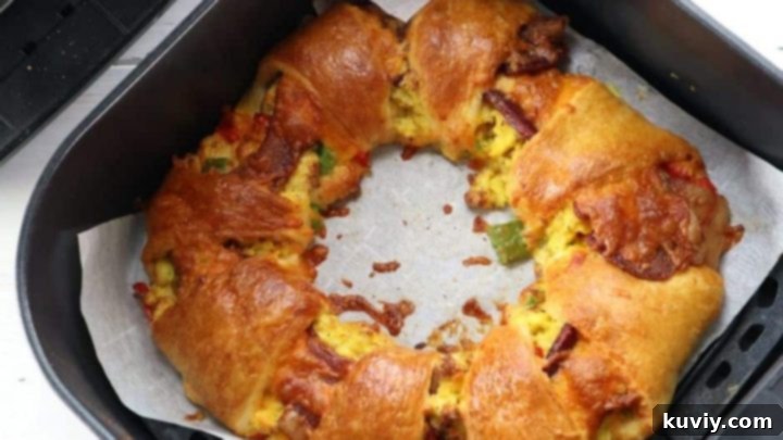 Air Fryer Crescent Bacon Breakfast Ring