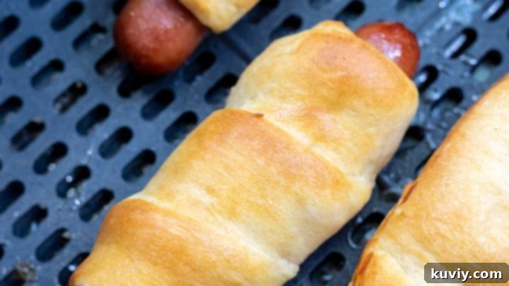 Air Fryer Crescent Roll Hot Dogs