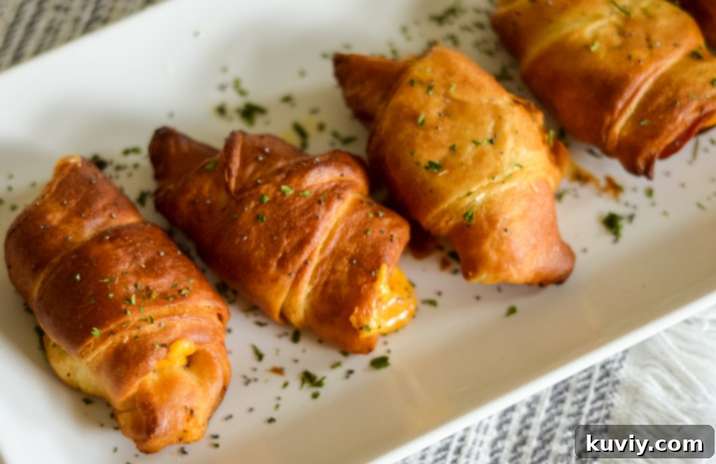 air fryer ham and cheese crescent rolls