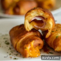 Air Fryer Ham and Cheese Crescent Rolls
