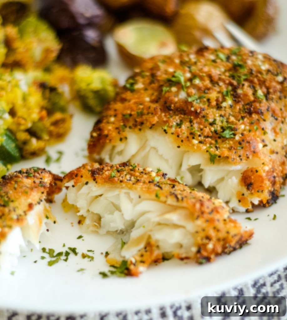 Crispy frozen cod fillets cooked in an air fryer, served with a side of lemon wedges