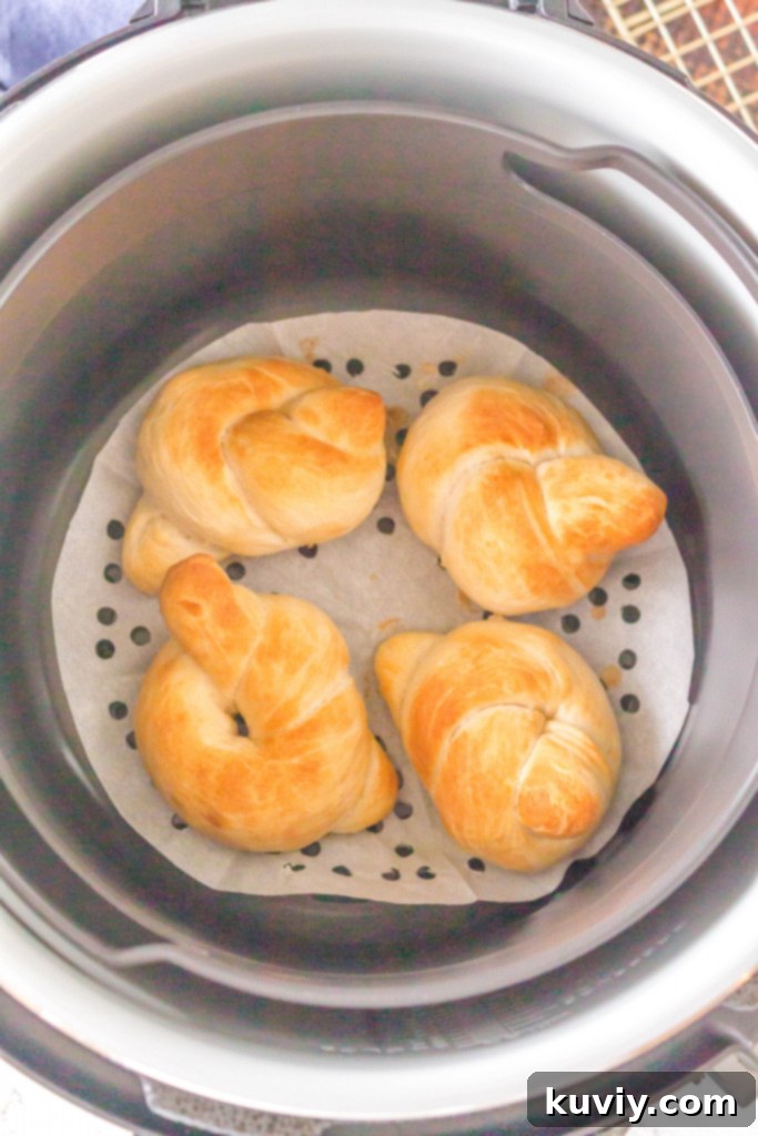 Easy Air Fryer Garlic Knots 6 air fryer garlic knots