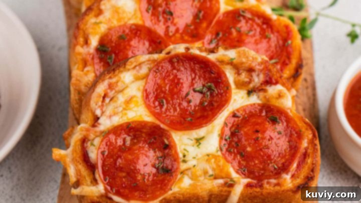 Air Fryer Garlic Bread Pizza Toast