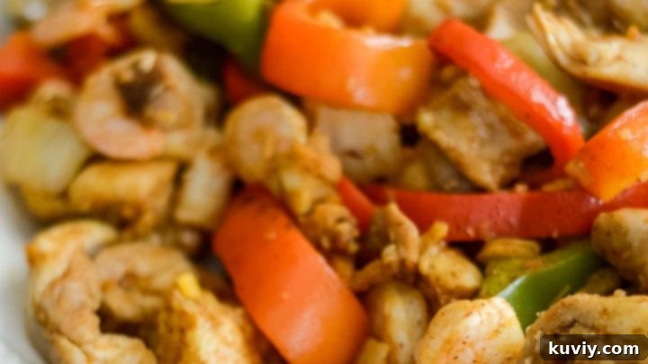 Air Fryer Chicken and Shrimp Fajitas