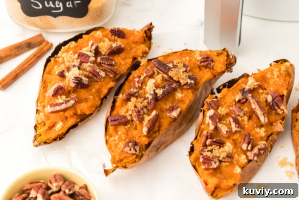 air fryer twice baked sweet potatoes