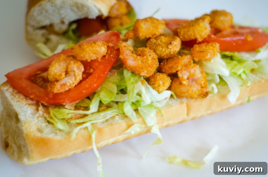 Crispy Air Fryer Shrimp Po'Boy 5 air fryer shrimp po boy