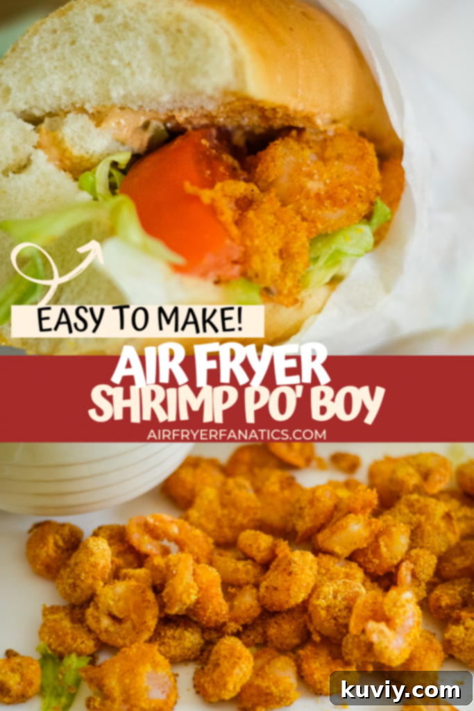 Crispy Air Fryer Shrimp Po'Boy 8 air fryer shrimp po boy