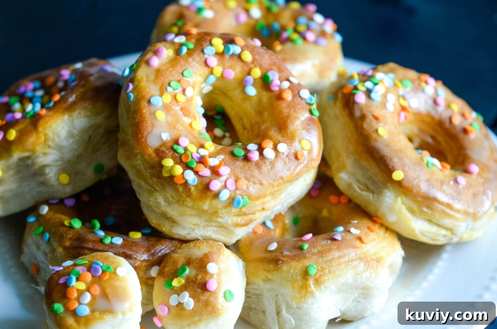 Air fryer basket with raw biscuit donuts and donut holes