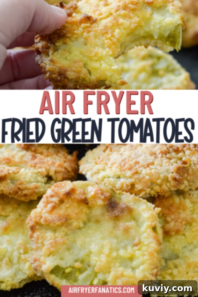 air fryer fried green tomatoes on a plate with dipping sauce