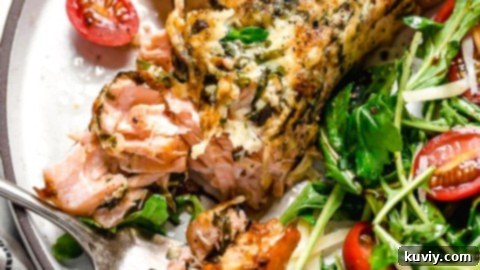 Basil-Parmesan Salmon, perfect for the Air Fryer or oven.
