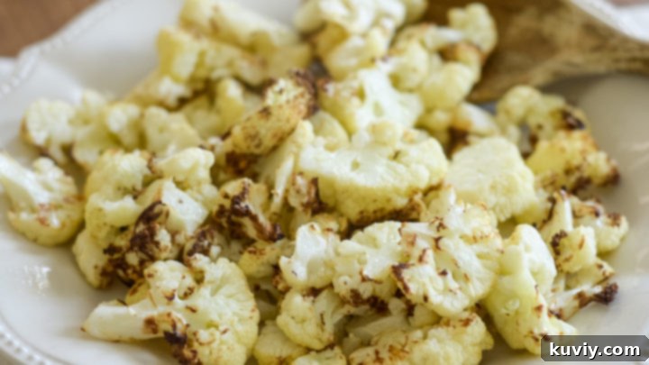 Roasted Air Fryer Cauliflower, a delicious and healthy side.
