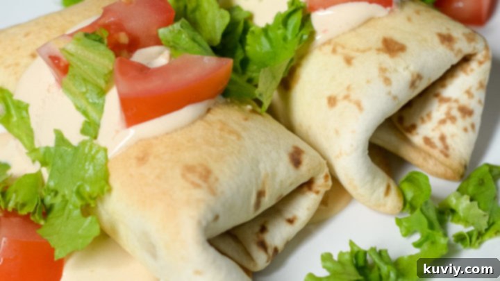 Gluten-free Air Fryer Beef & Bean Chimichangas, a perfect dinner option.