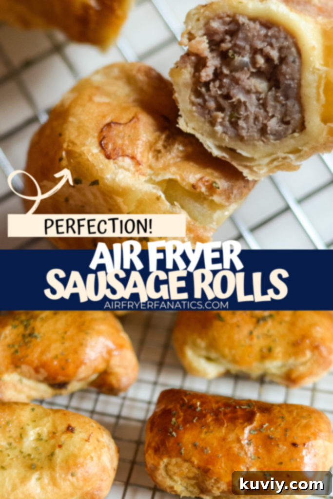 air fryer sausage rolls