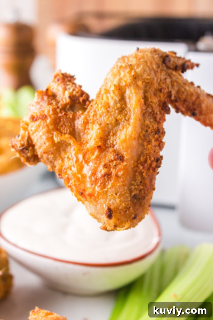 Assortment of dipping sauces for Air Fryer Crispy Chicken Wings