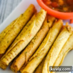 Crispy Air Fryer Frozen Taquitos