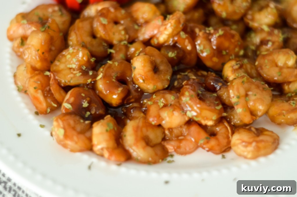 Frozen shrimp ready for preparation