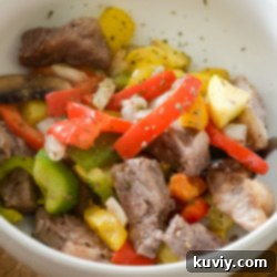 Ninja Foodi Steak and Vegetable Bowls - ready to eat!