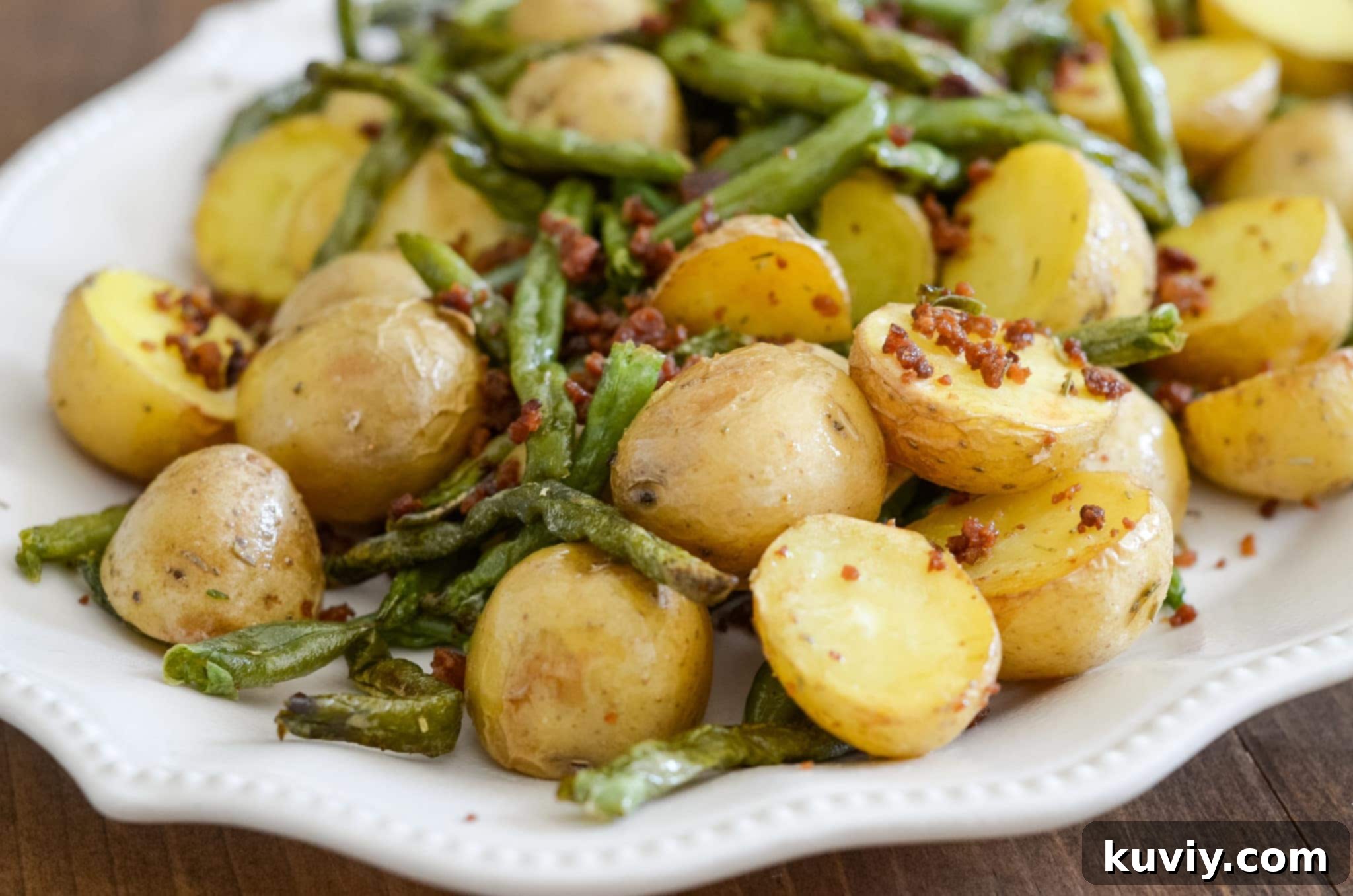 air fryer green bean and potatoes