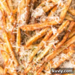 Air Fryer Truffle Fries ready to serve
