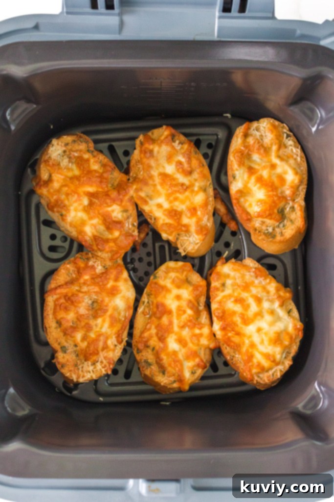 air fryer cheesy garlic bread
