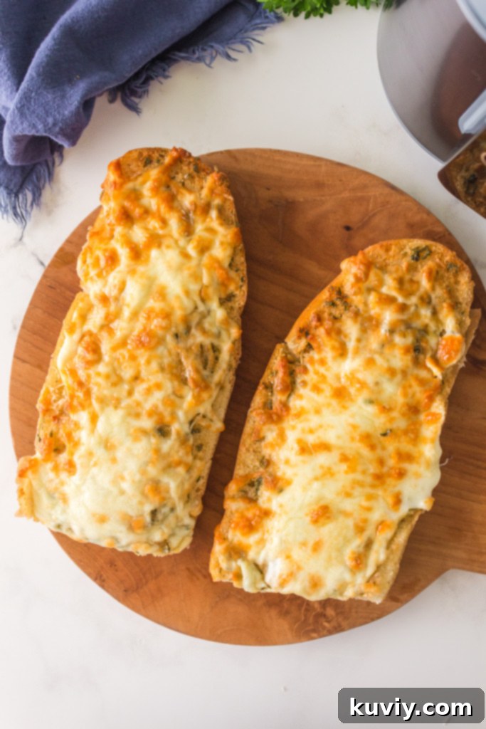 air fryer cheesy garlic bread