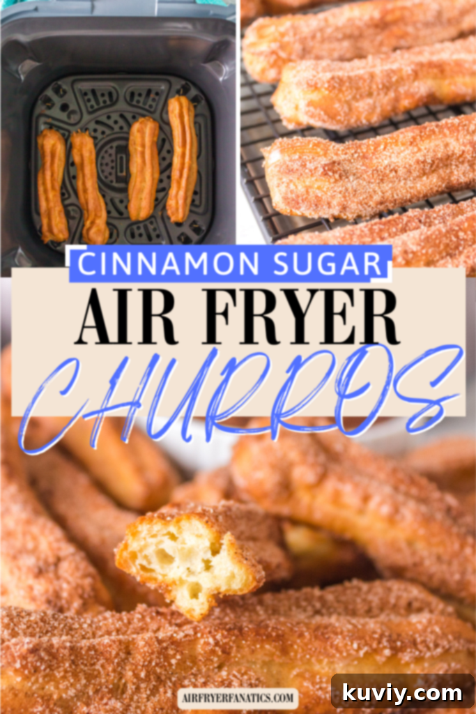 air fryer cinnamon sugar churros