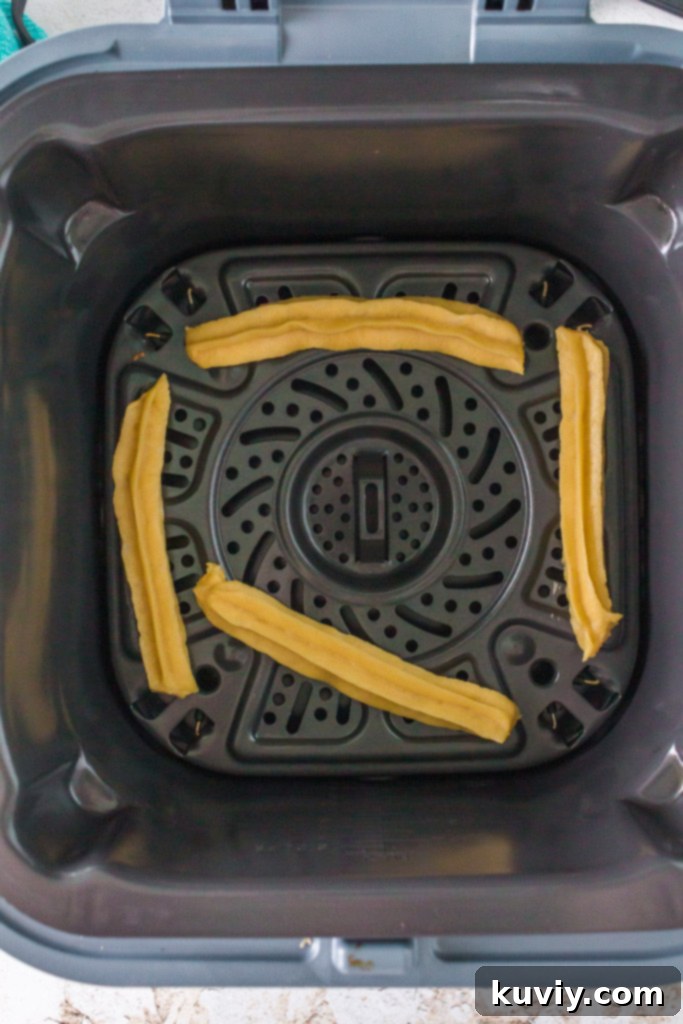 air fryer cinnamon sugar churros