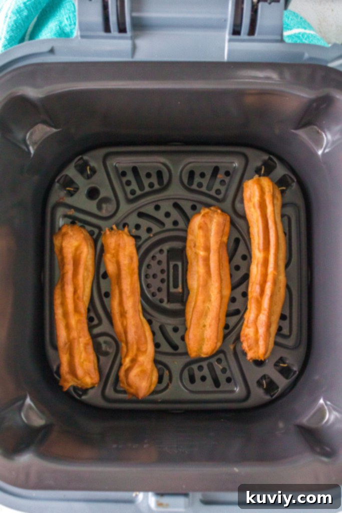 air fryer cinnamon sugar churros