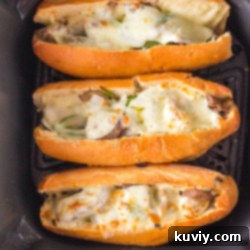 Air Fryer Philly Cheesesteaks - A delicious and quick meal.