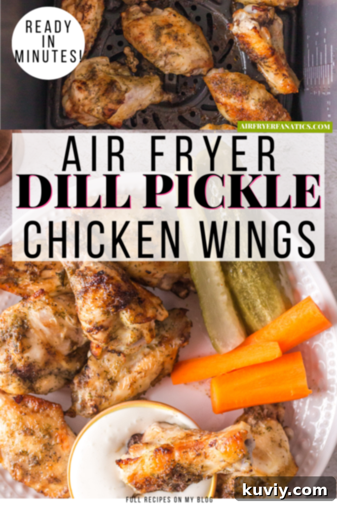 air fryer dill pickle chicken wings