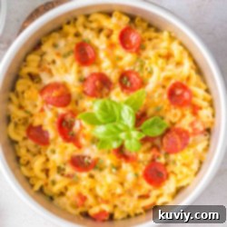 Air Fryer Pizza Pasta with melted cheese and pepperoni