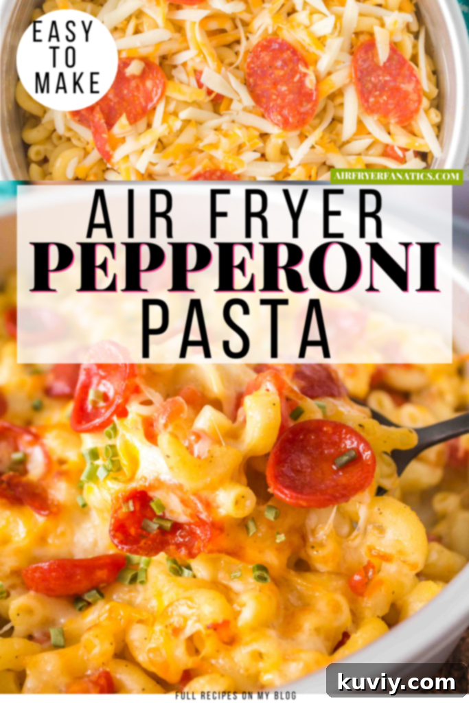 Air Fryer Pizza Pasta served with a side of garlic bread
