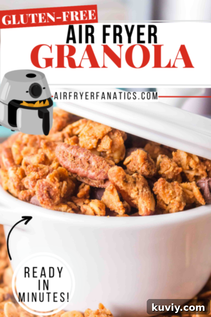 Final Air Fryer Granola ready for serving