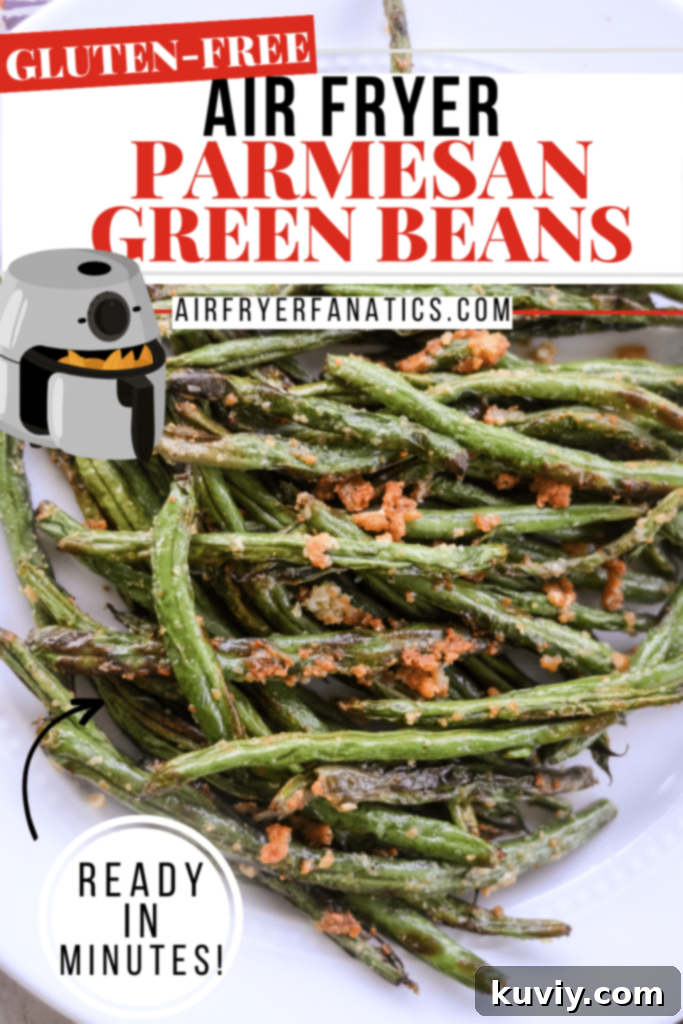 serving of air fryer parmesan green beans