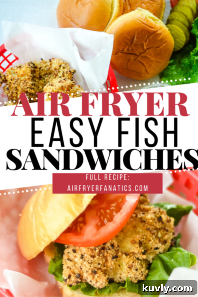 Air Fryer Fish Sandwiches ready to eat