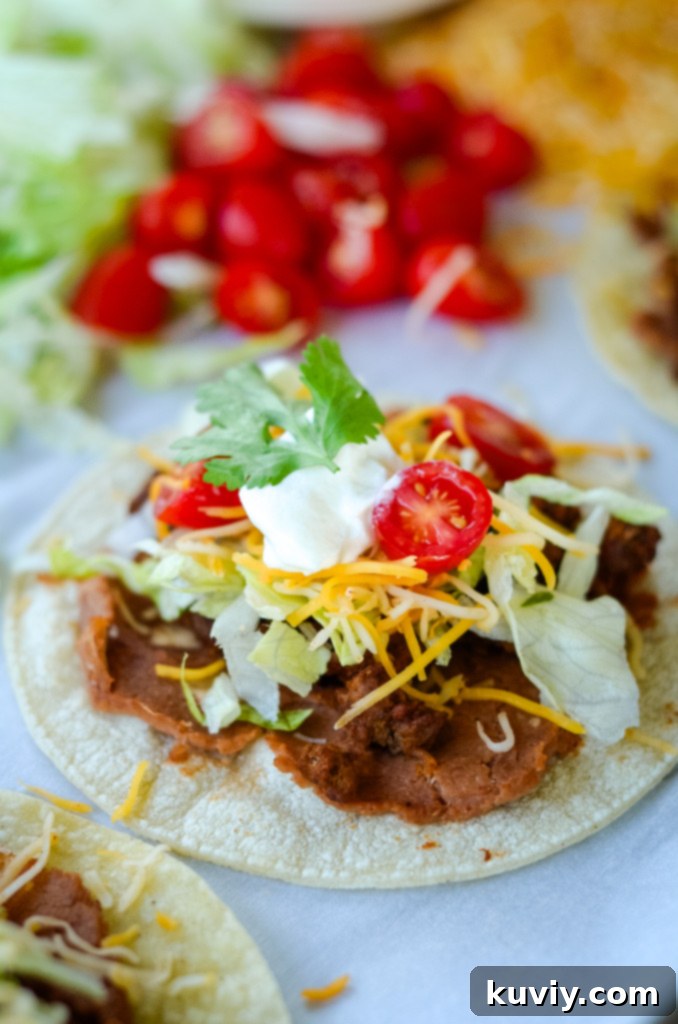 Crispy Air Fryer Tostadas with fresh toppings
