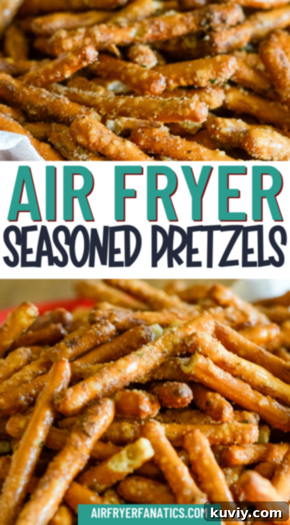 air fryer seasoned pretzels, final product