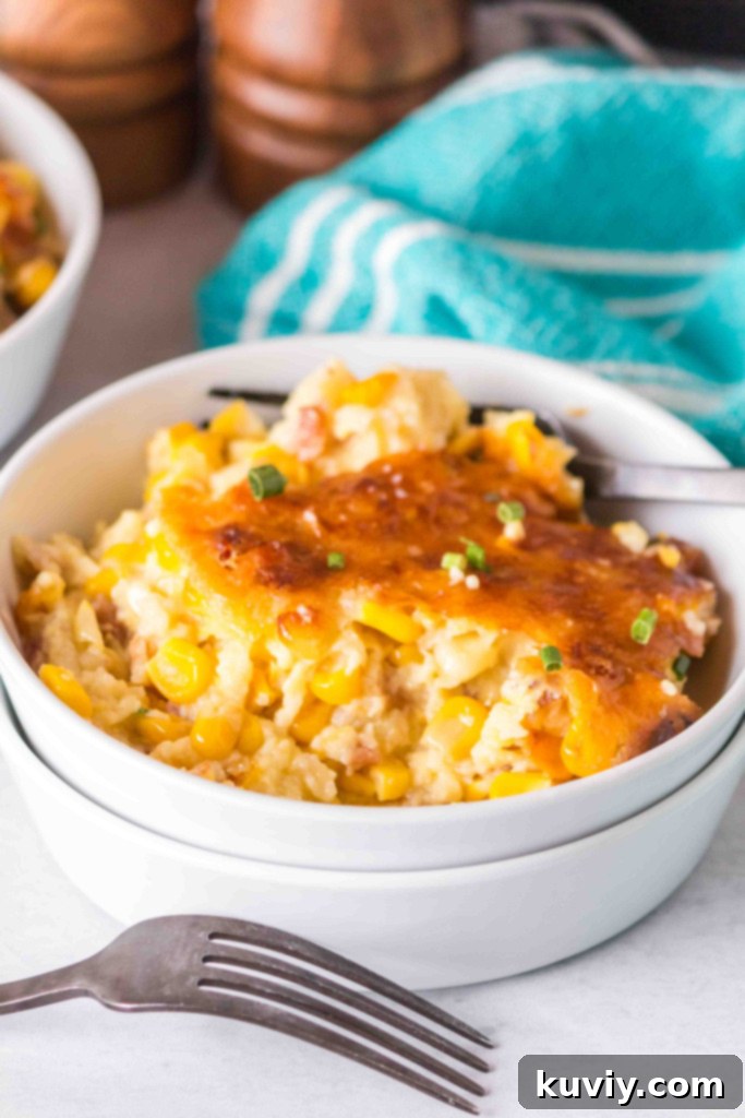 air fryer corn casserole
