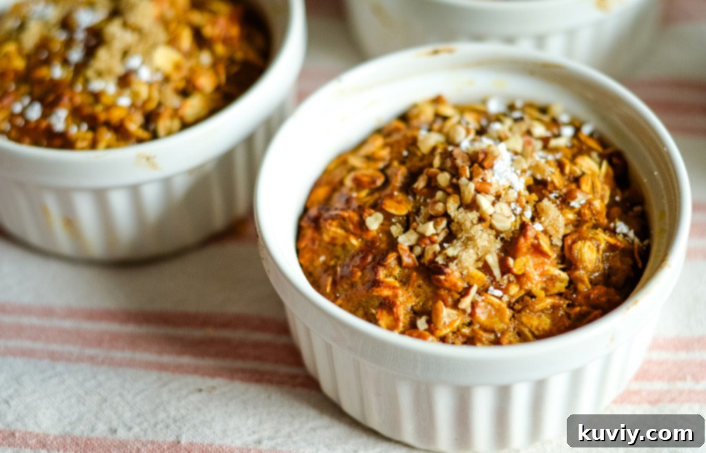 air fryer baked pumpkin oatmeal